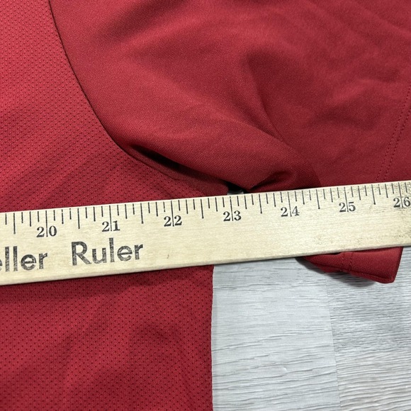 Stanford Cardinal Polo Shirt Mens Large Red Nike Dri Fit Golf Performance - Picture 8 of 11